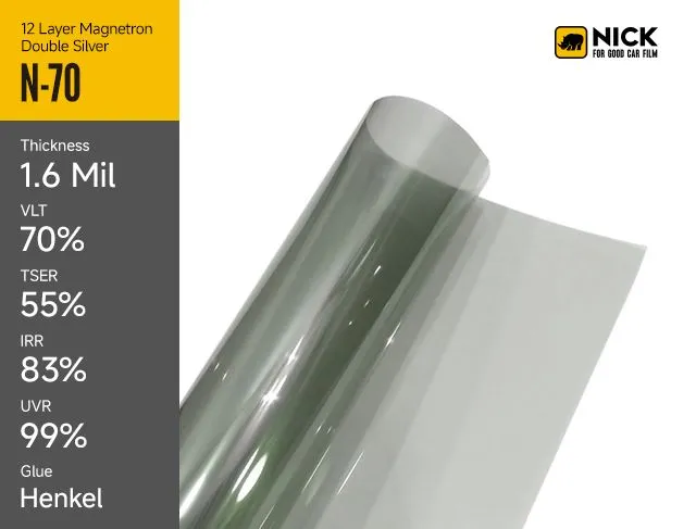 Mirror Silver Window Film Tint za avtomobile izboljša zasebnost in UV zaščito